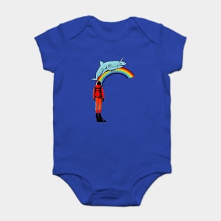 hitchhikers guide : rainbow and big fish design Baby Bodysuit